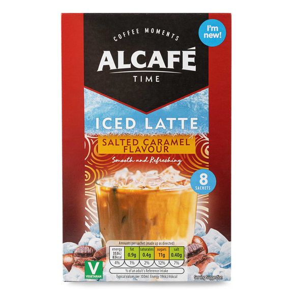 Iced Latte Salted Caramel Flavour 148g Alcafé